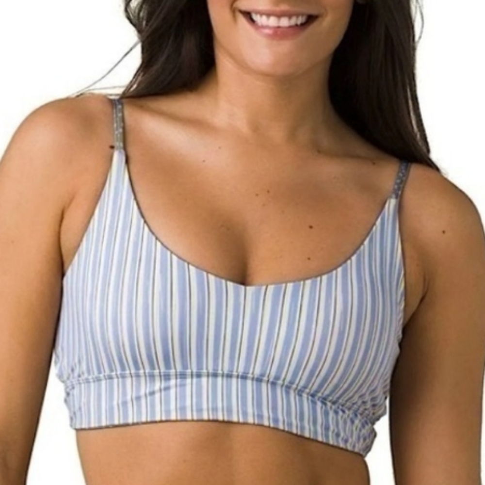 NWT Prana Willow Falls Reversible Bikini Top Army Spots  Swim UPF 50+ - Picture 2 of 8